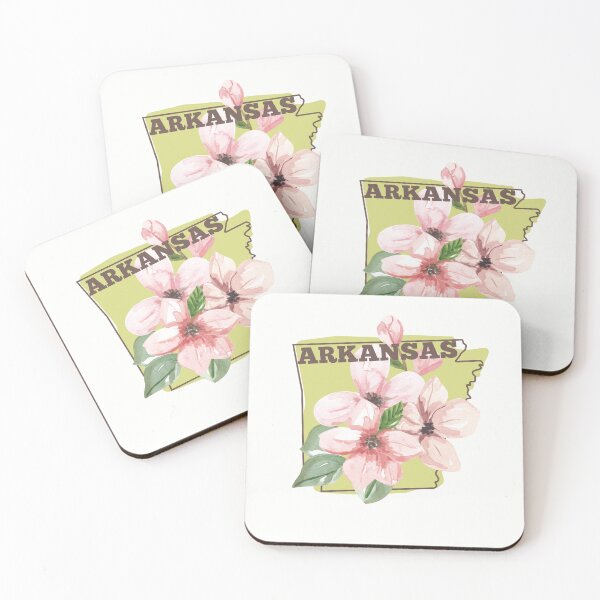 Artikelvorschau, Arkansas State Apfelblüten-Blumen-Aquarell-klassisches T-Shirt Sticker entworfen und verkauft von ThinkNature!.
