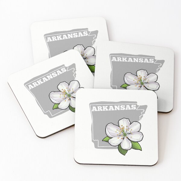 Artikelvorschau, Arkansas State Apfelblüten-Blumen-Aquarell-klassisches T-Shirt Sticker entworfen und verkauft von ThinkNature!.