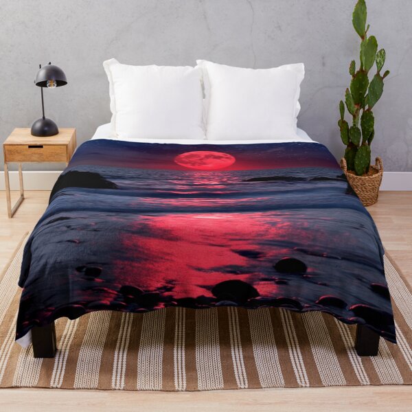 Item preview, Crimson Moonrise Over the Ocean designed and sold by Exodoi.