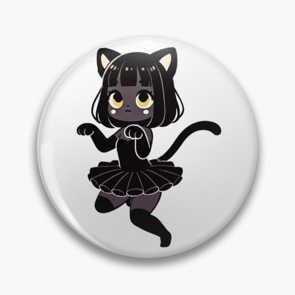 Item preview, chibi Black cat girl designed and sold by II0FU5.
