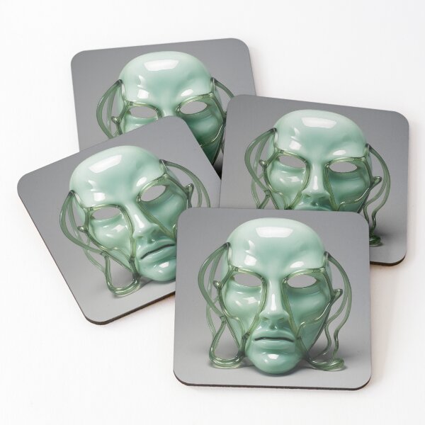 Item preview, Green Glass Mask 1 designed and sold by Jerry Meyer.