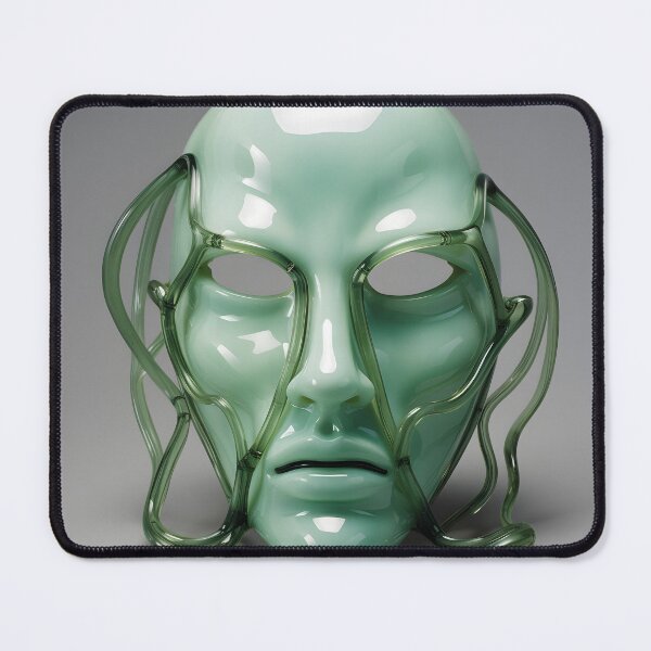 Item preview, Green Glass Mask 1 designed and sold by Jerry Meyer.