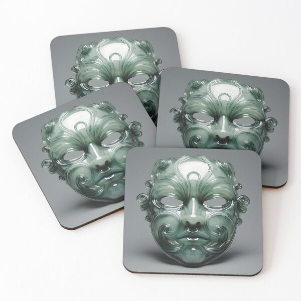 Item preview, Green Glass Mask 2 designed and sold by Jerry Meyer.