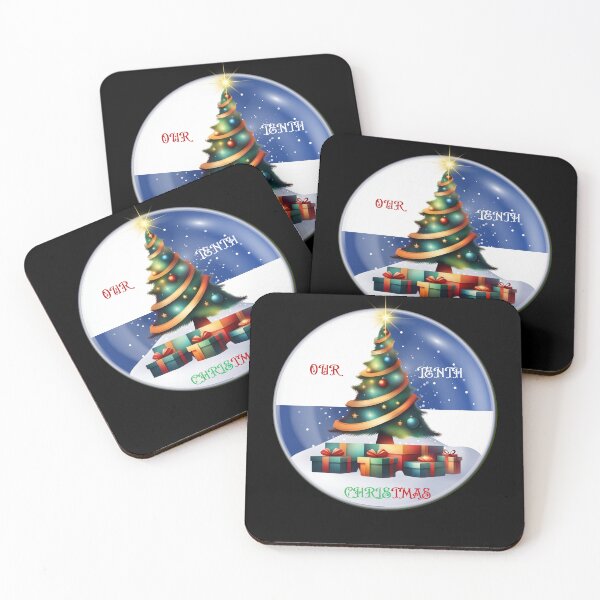 Item preview, Our Tenth Christmas - Blue Holiday Anniversary Gift designed and sold by signshirtz.