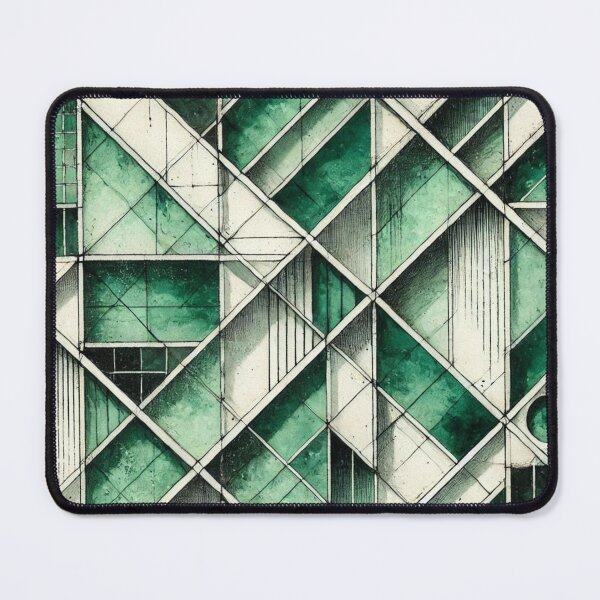 Item preview, Bauhaus Inspired Green Geometric Pattern Design designed and sold by TribalioDesigns.