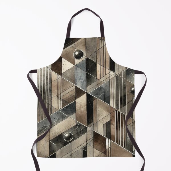 Item preview, Bauhaus Inspired Smoky Quartz Geometric Pattern Design designed and sold by TribalioDesigns.