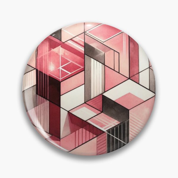 Item preview, Bauhaus Inspired Strawberry Geometric Pattern Design designed and sold by TribalioDesigns.