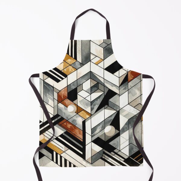 Item preview, Bauhaus Inspired Black and Gold Geometric Pattern Design designed and sold by TribalioDesigns.
