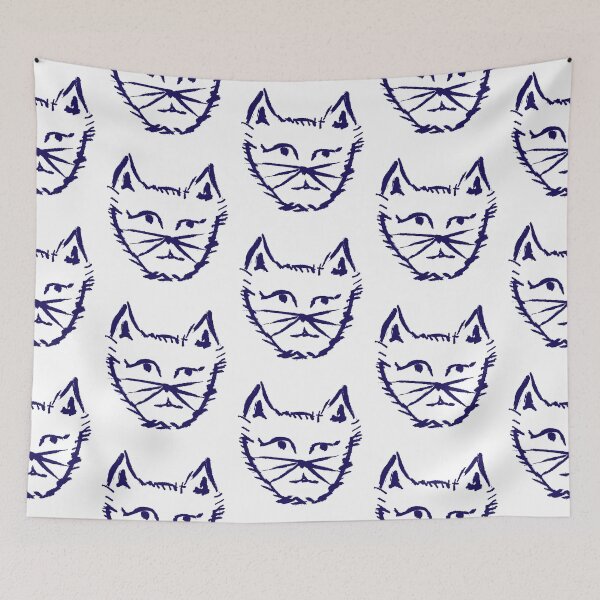 Item preview, Questioning Cat Navy designed and sold by MagentaTwilight.