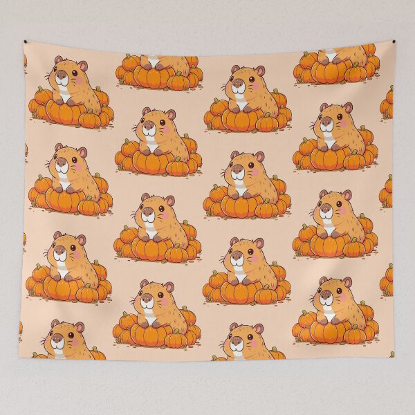 Item preview, Capybara In A Pumpkin Patch designed and sold by Ghost on Toast.