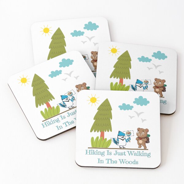Item preview, Hiking Is Just Walking In The Woods, teal designed and sold by Redeemed365.