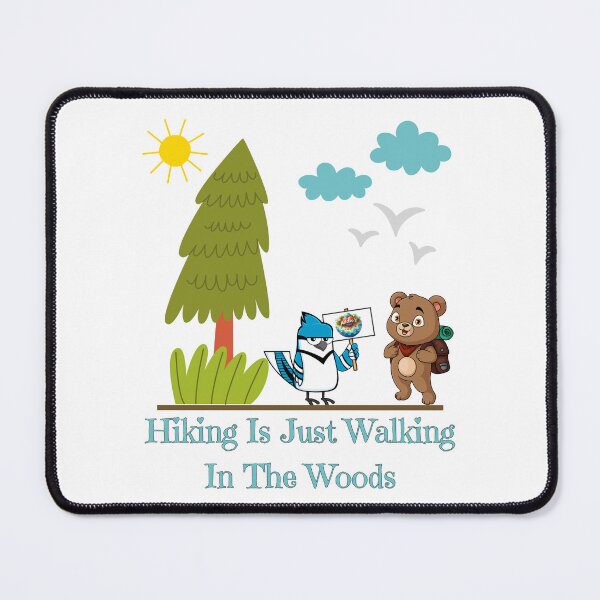Item preview, Hiking Is Just Walking In The Woods, teal designed and sold by Redeemed365.