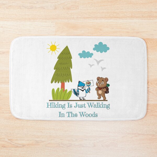Item preview, Hiking Is Just Walking In The Woods, teal designed and sold by Redeemed365.