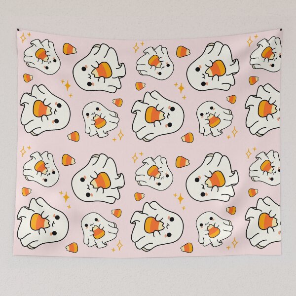 Item preview, Cute Ghost Eating Candy Corn designed and sold by April's Escape.