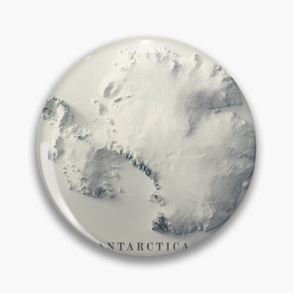 Item preview, Antarctica Shaded Relief Map 3D digitally-rendered designed and sold by ThinkAboutMaps.
