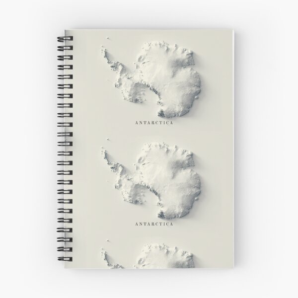 Item preview, Antarctica Shaded Relief Map 3D digitally-rendered designed and sold by ThinkAboutMaps.