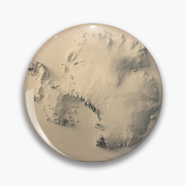 Item preview, Antarctica Shaded Relief Map 3D digitally-rendered designed and sold by ThinkAboutMaps.