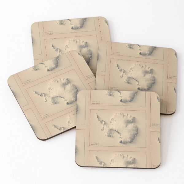 Item preview, Antarctica Shaded Relief Map 3D digitally-rendered designed and sold by ThinkAboutMaps.