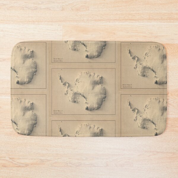 Item preview, Antarctica Shaded Relief Map 3D digitally-rendered designed and sold by ThinkAboutMaps.
