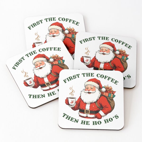 Item preview, Funny Retro Santa First Coffee Then He Ho Hos Christmas Humor  designed and sold by MAGICKEY2024.