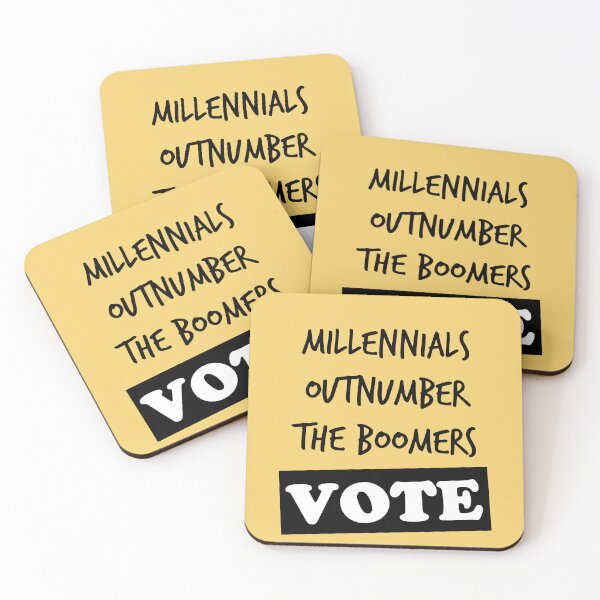 Item preview, Millennials outnumber the Boomers - VOTE designed and sold by Glimpse-of-Hope.