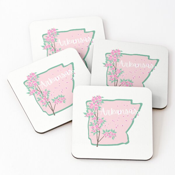 Artikelvorschau, Arkansas State Apfelblüten-Blumen-Aquarell-klassisches T-Shirt Sticker entworfen und verkauft von ThinkNature!.