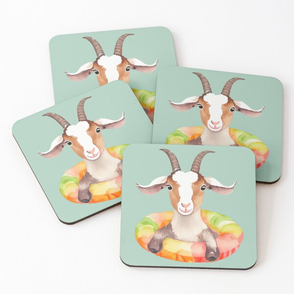 Item preview, Goat on a Float Summer designed and sold by Magnolia Valley Art.