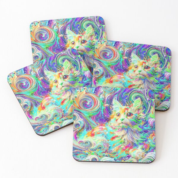Item preview, Vibrant Swirls of Feline Fantasy designed and sold by blackhalt.