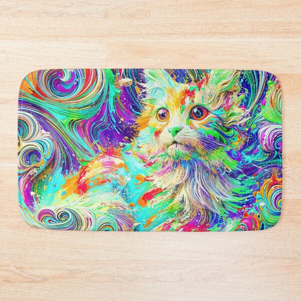 Item preview, Vibrant Swirls of Feline Fantasy designed and sold by blackhalt.