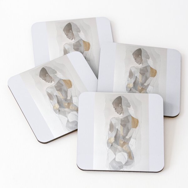 Item preview, Abstract figure in gold, silver and clay -2 designed and sold by UmagineArts.