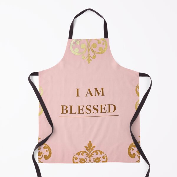 Item preview, Pink & Gold Damask "I AM BLESSED" designed and sold by DesignsByPrnces.