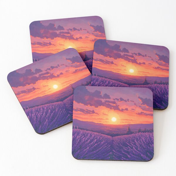 Item preview, Lavender Fields at Sunset in Watercolor Painting Style Mug designed and sold by Cozirlax.