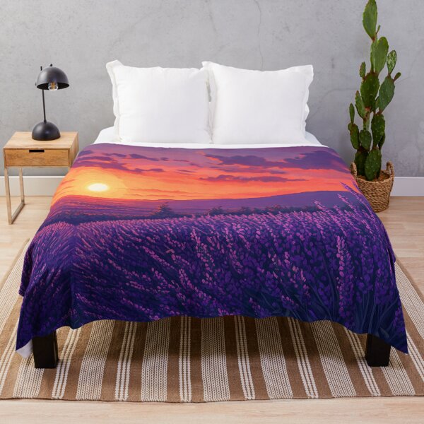 Item preview, Lavender Fields at Sunset in Watercolor Painting Style Mug designed and sold by Cozirlax.