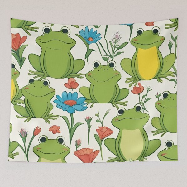 Item preview, Cute Frogs On Lilly Pads Pattern designed and sold by Urbanwraps.