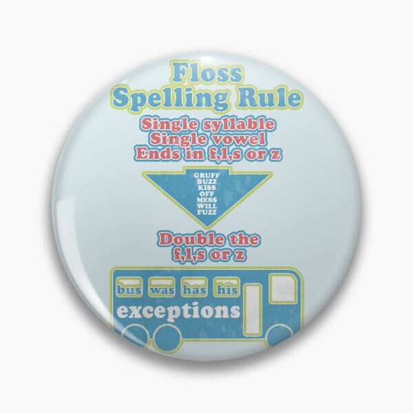 Item preview, Floss spelling rule Grammar Phonics designed and sold by piedaydesigns.
