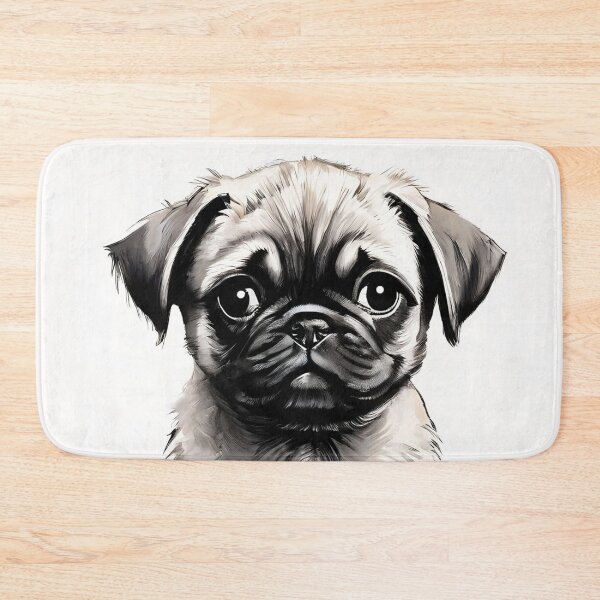 Item preview, Vintage Dog Art: Sad Pug Portrait | Animal Art | Watercolor Painting | Animal Portrait designed and sold by UnhingedBird.