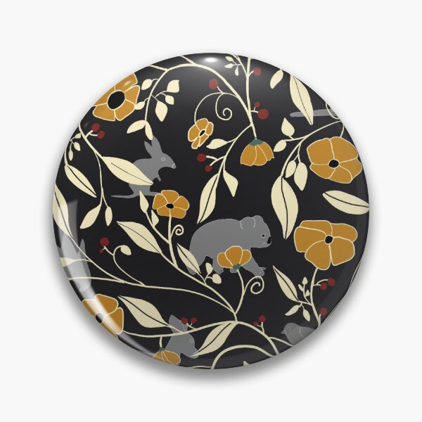 Item preview, Australian forest wildlife pattern - kangaroos wombats birds flowers  designed and sold by ahahdodo.