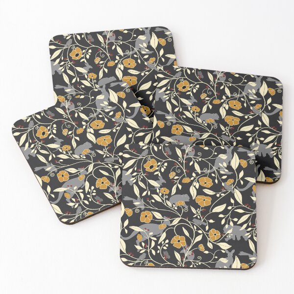 Item preview, Australian forest wildlife pattern - kangaroos wombats birds flowers  designed and sold by ahahdodo.