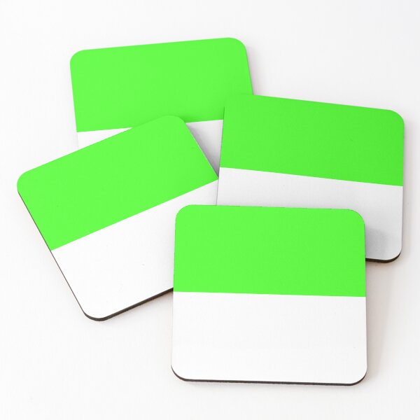 Item preview, Horizontal Halves - White and Neon Green designed and sold by JustPatterns2.
