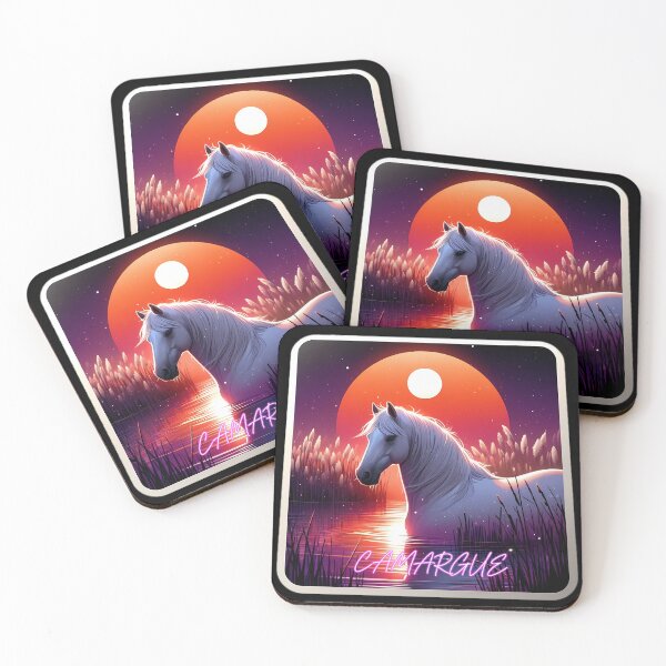 Item preview, White Camargue horse at sunset designed and sold by Astralia.