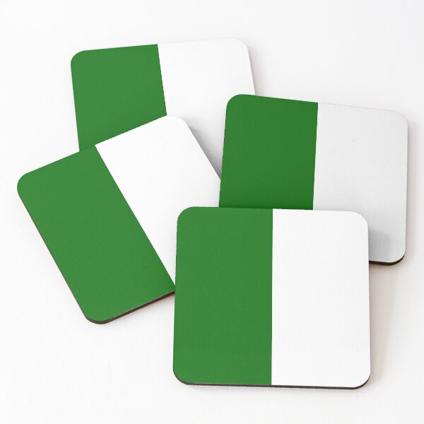 Item preview, Vertical Halves - White and Dark Green designed and sold by JustPatterns2.