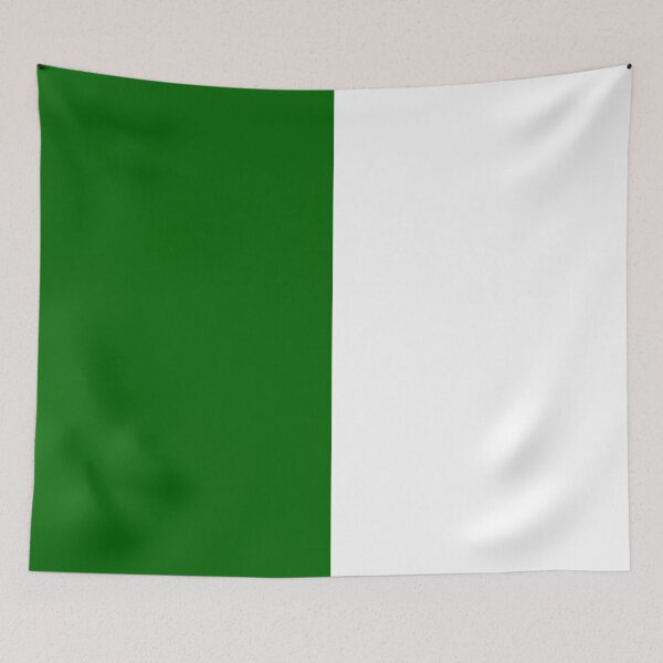 Item preview, Vertical Halves - White and Dark Green designed and sold by JustPatterns2.