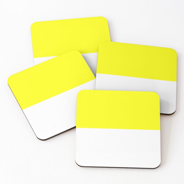 Item preview, Horizontal Halves - White and Yellow designed and sold by JustPatterns2.