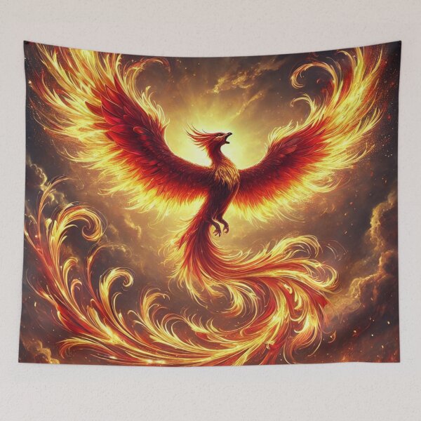 Item preview, The Fiery Rebirth of the Majestic Phoenix designed and sold by aunins7.