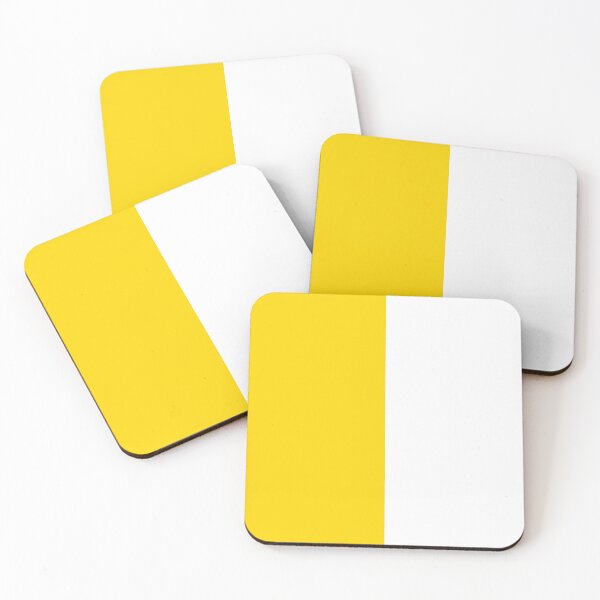 Item preview, Vertical Halves - White and Gold Yellow designed and sold by JustPatterns2.