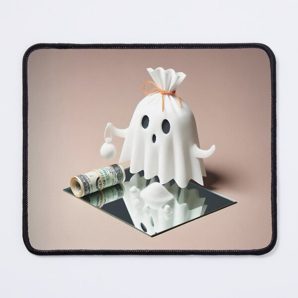 Item preview, Funny Halloween Drug Baggie Ghost with rolled Straw & Mirror Trick or Treat designed and sold by SomniferumWars.