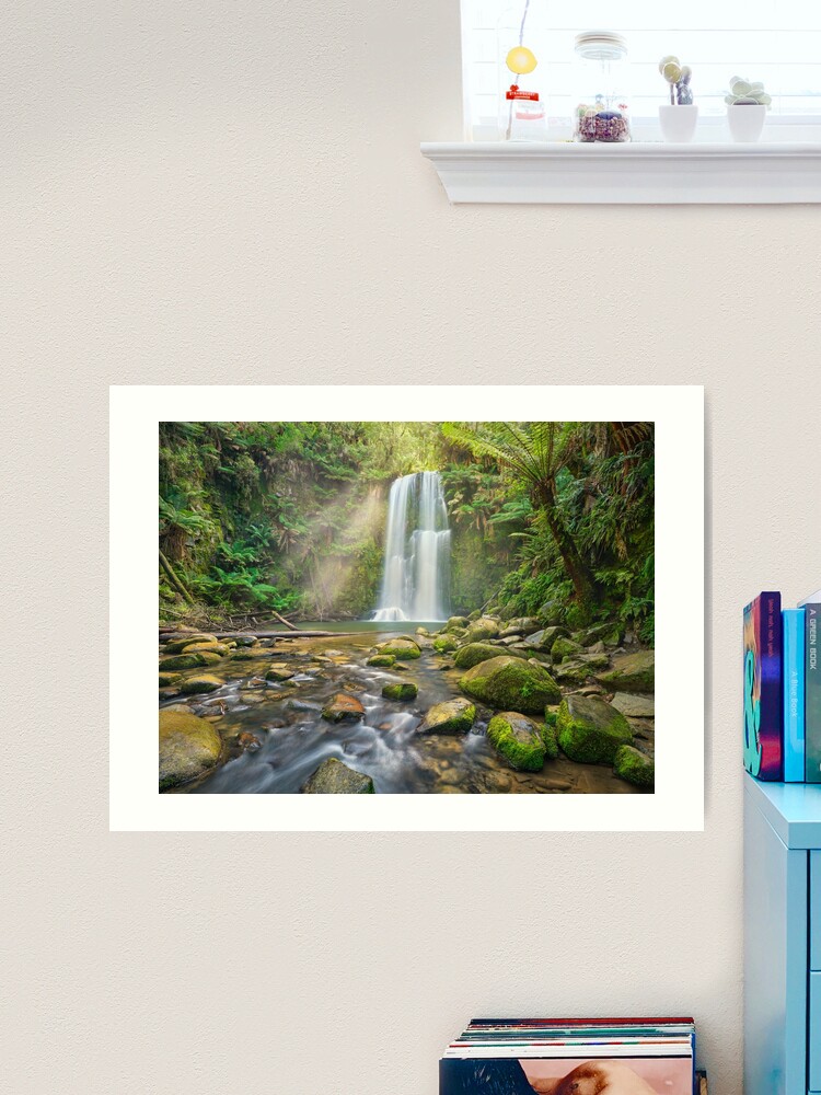 Thumbnail 2 of 3, Art Print, Beauchamp Falls, Otway National Park, Victoria, Australia designed and sold by Chockstone.
