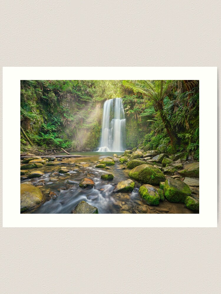 Thumbnail 1 of 3, Art Print, Beauchamp Falls, Otway National Park, Victoria, Australia designed and sold by Chockstone.