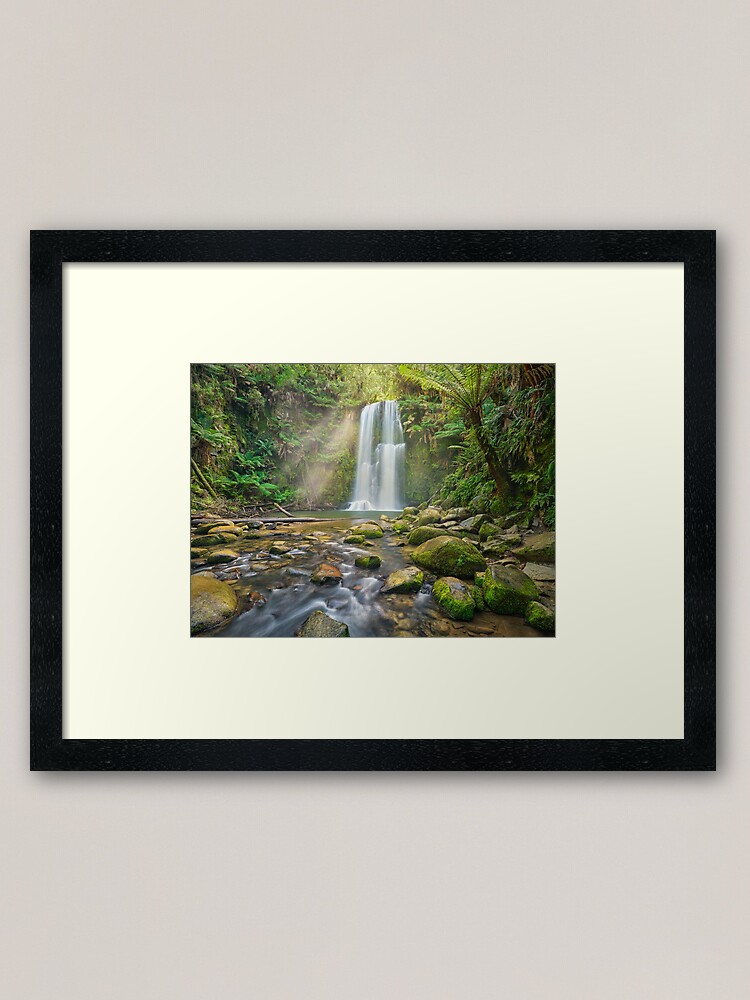 Thumbnail 1 of 7, Framed Art Print, Beauchamp Falls, Otway National Park, Victoria, Australia designed and sold by Chockstone.