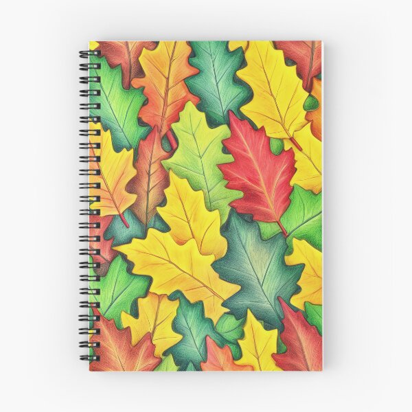 Item preview, Pattern with Colorful Oak Leaves, Capturing the Essence of Nature's Seasons.  designed and sold by twisted-dot.